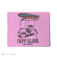 Fripp Island South Carolina Golf Cart Surfer Lowcountry Mousepad thumb 0