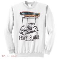 Fripp Island South Carolina Golf Cart Surfer Lowcountry Sweatshirt thumb 0