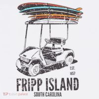 Fripp Island South Carolina Golf Cart Surfer Lowcountry Hat thumb 2