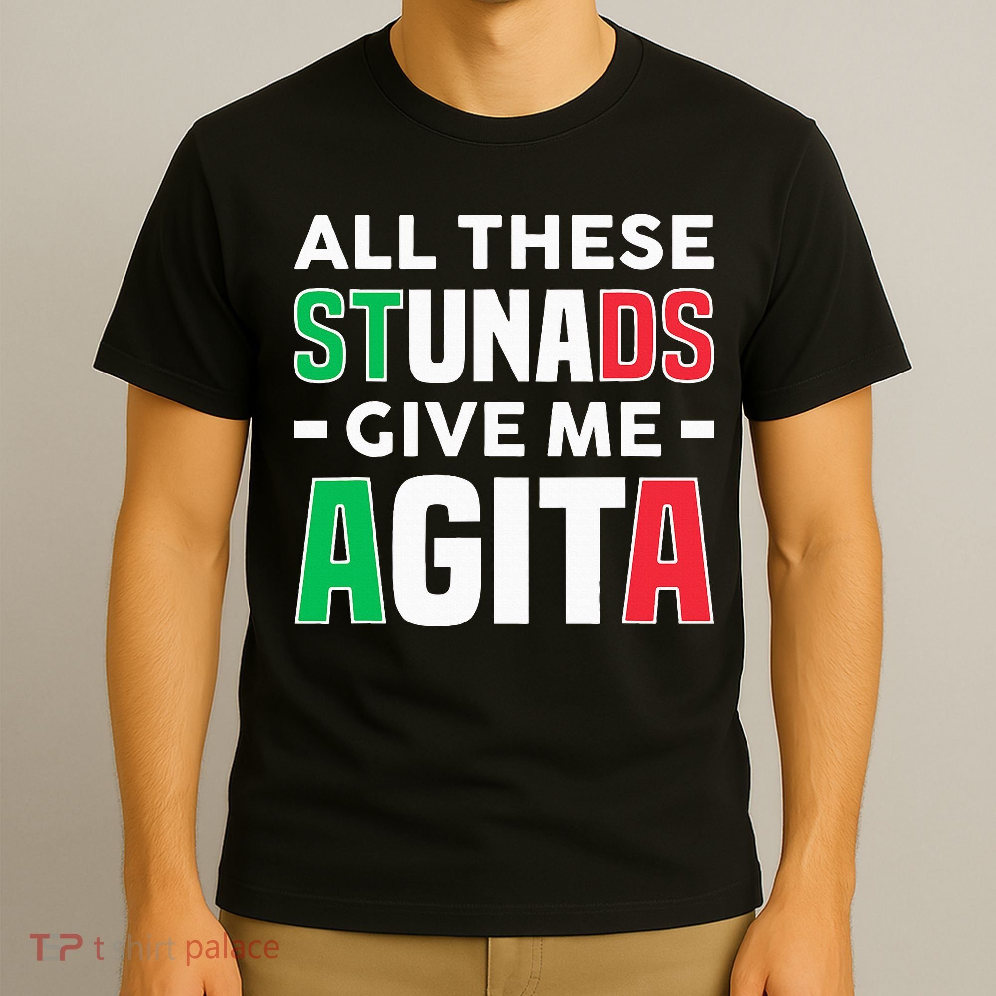 Funny Italian Saying All These Stunads Give Me Agita T-Shirt