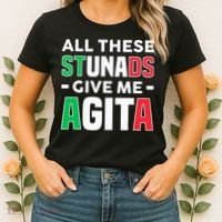 Funny Italian Saying All These Stunads Give Me Agita Women's T-Shirt thumb 2