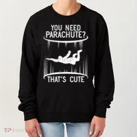 Funny indoor skydiving VNeck Women's Sweatshirt thumb 0
