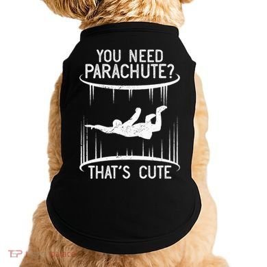 Funny indoor skydiving VNeck Doggie Tank