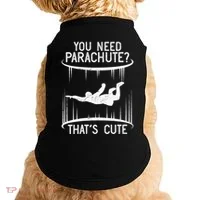 Funny indoor skydiving VNeck Doggie Tank thumb 0
