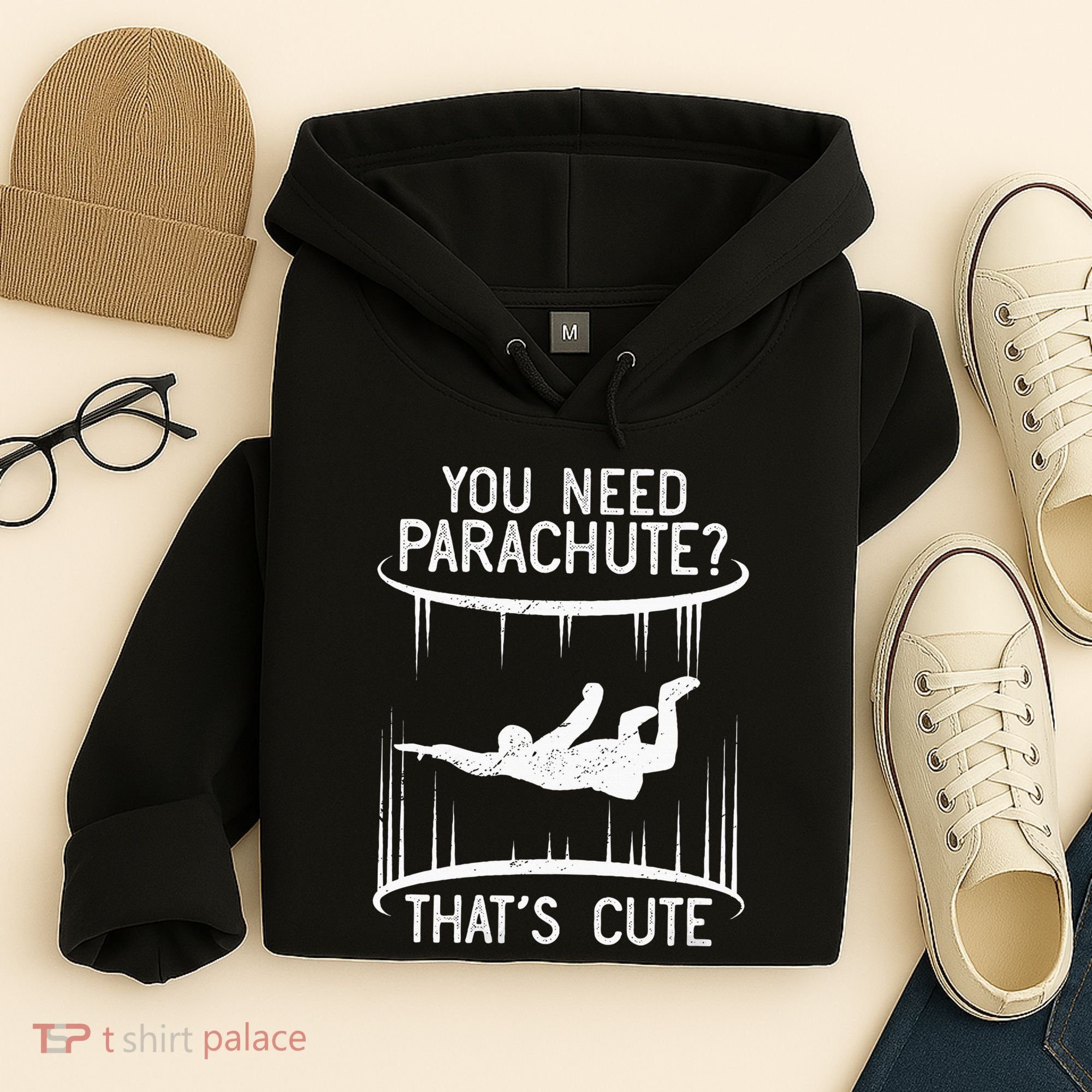 Funny indoor skydiving VNeck Hoodie