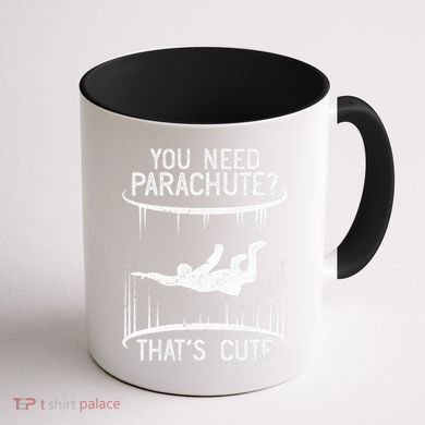 Funny indoor skydiving VNeck Coffee Mug back