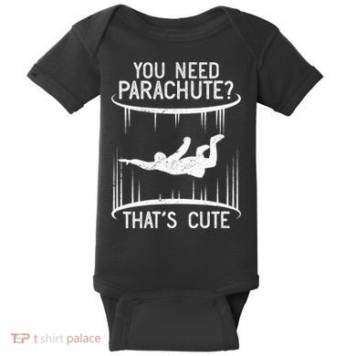 Funny indoor skydiving VNeck Baby Bodysuit