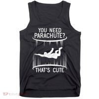 Funny indoor skydiving VNeck Tank Top thumb 0