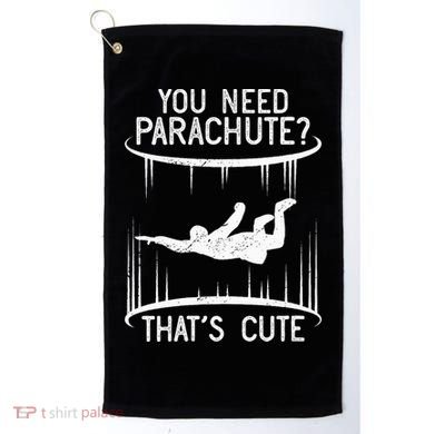 Funny indoor skydiving VNeck Golf Towel