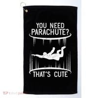 Funny indoor skydiving VNeck Golf Towel thumb 0
