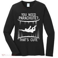 Funny indoor skydiving VNeck Women's Long Sleeve Shirt thumb 0