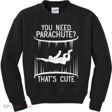Funny indoor skydiving VNeck Kids Sweatshirt