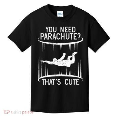 Funny indoor skydiving VNeck Kids T-Shirt