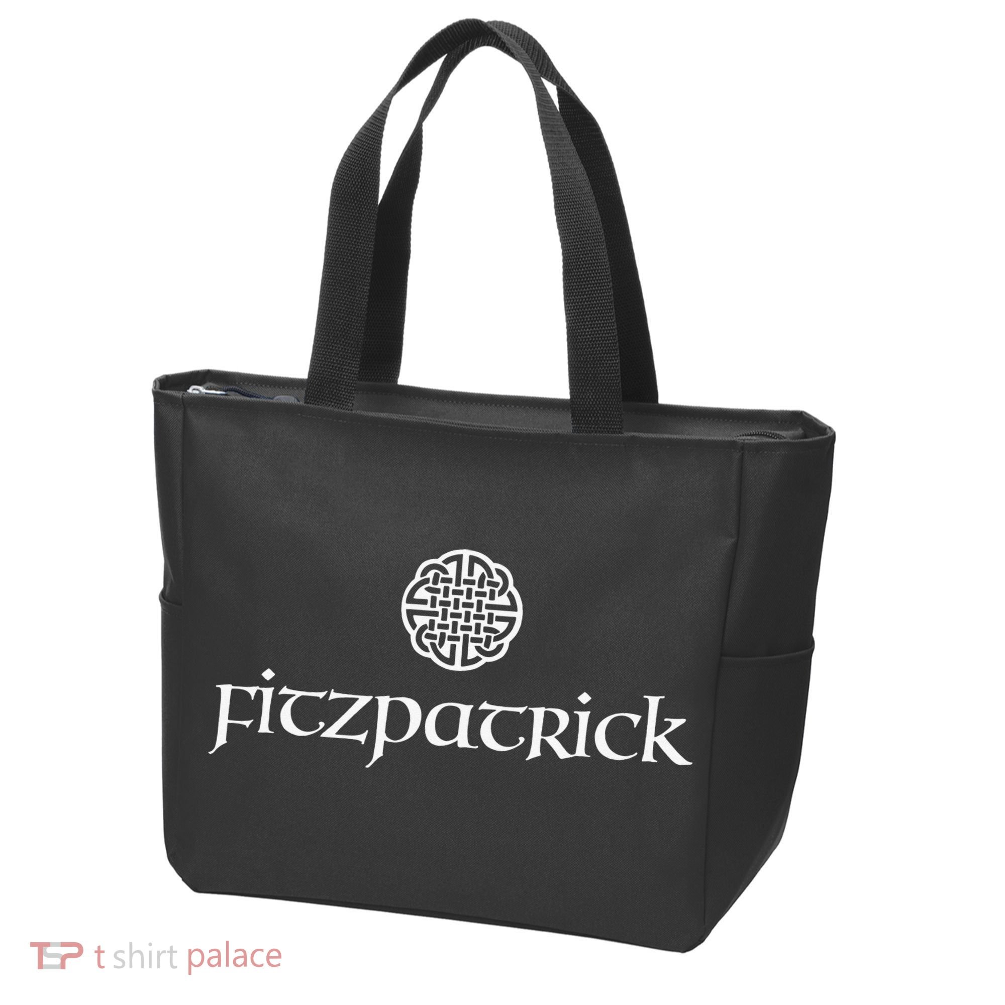 Fitzpatrick Irish Surname Dara Knot Strength Monogram Tote Bag