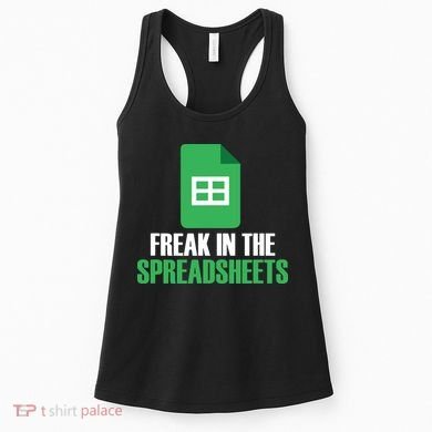 Freak In Spreadsheets Excel Accountant Accounting Women's Tank Top