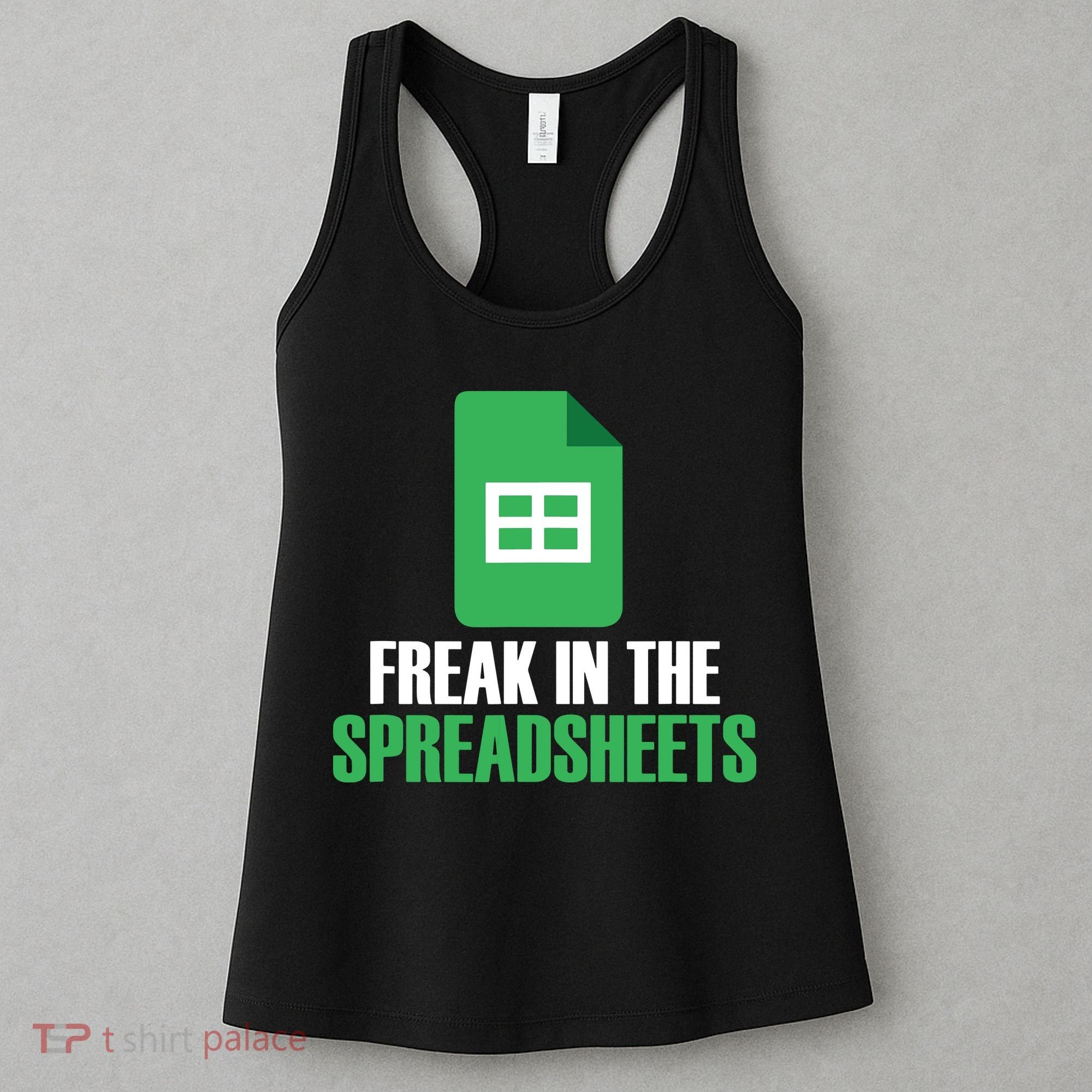 Freak In Spreadsheets Excel Accountant Accounting Women's Tank Top