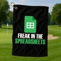 Freak In Spreadsheets Excel Accountant Accounting Golf Towel thumb 1