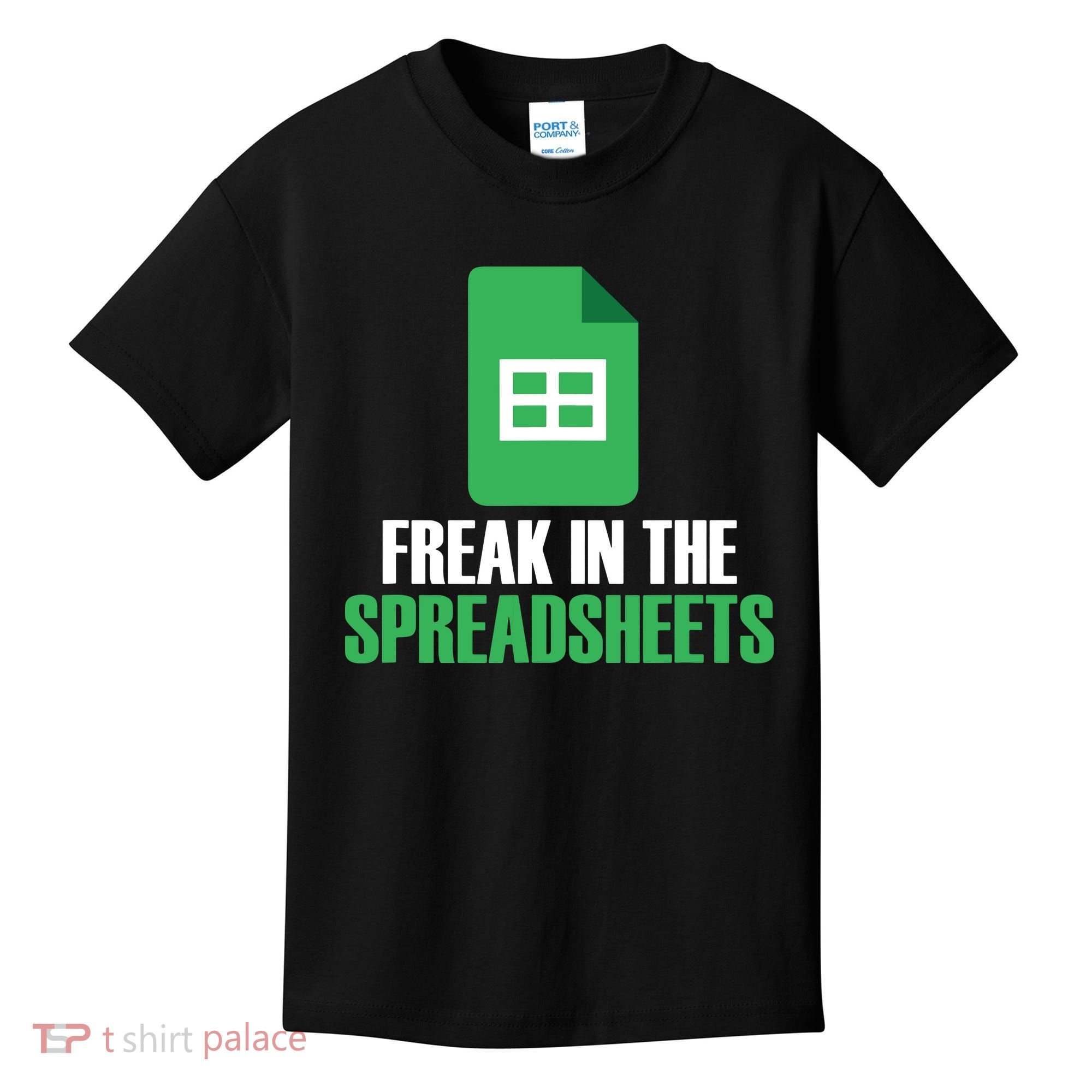 Freak In Spreadsheets Excel Accountant Accounting Kids T-Shirt