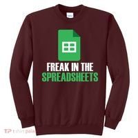 Freak In Spreadsheets Excel Accountant Accounting Sweatshirt thumb 0