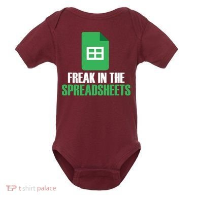 Freak In Spreadsheets Excel Accountant Accounting Baby Bodysuit