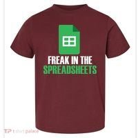 Freak In Spreadsheets Excel Accountant Accounting Toddler T-Shirt thumb 0