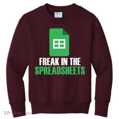Freak In Spreadsheets Excel Accountant Accounting Kids Sweatshirt