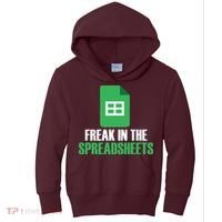 Freak In Spreadsheets Excel Accountant Accounting Kids Hoodie thumb 0