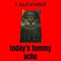 Funny I Survived TodayS Tummy Ache Santa Hat thumb 1