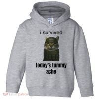 Funny I Survived TodayS Tummy Ache Toddler Hoodie thumb 0