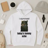 Funny I Survived TodayS Tummy Ache Hoodie thumb 3