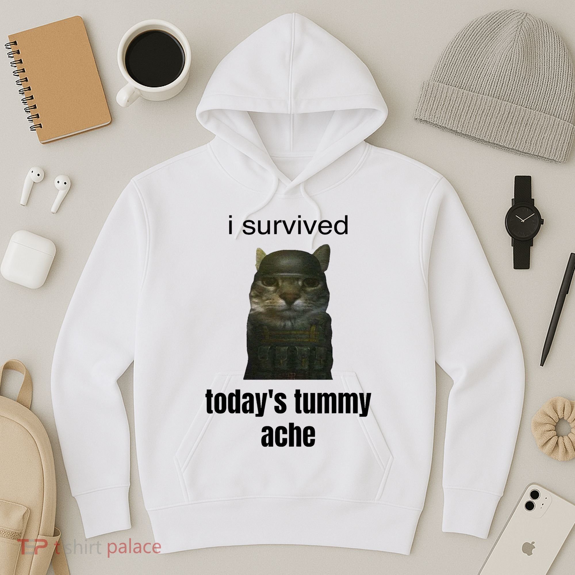 Funny I Survived TodayS Tummy Ache Hoodie
