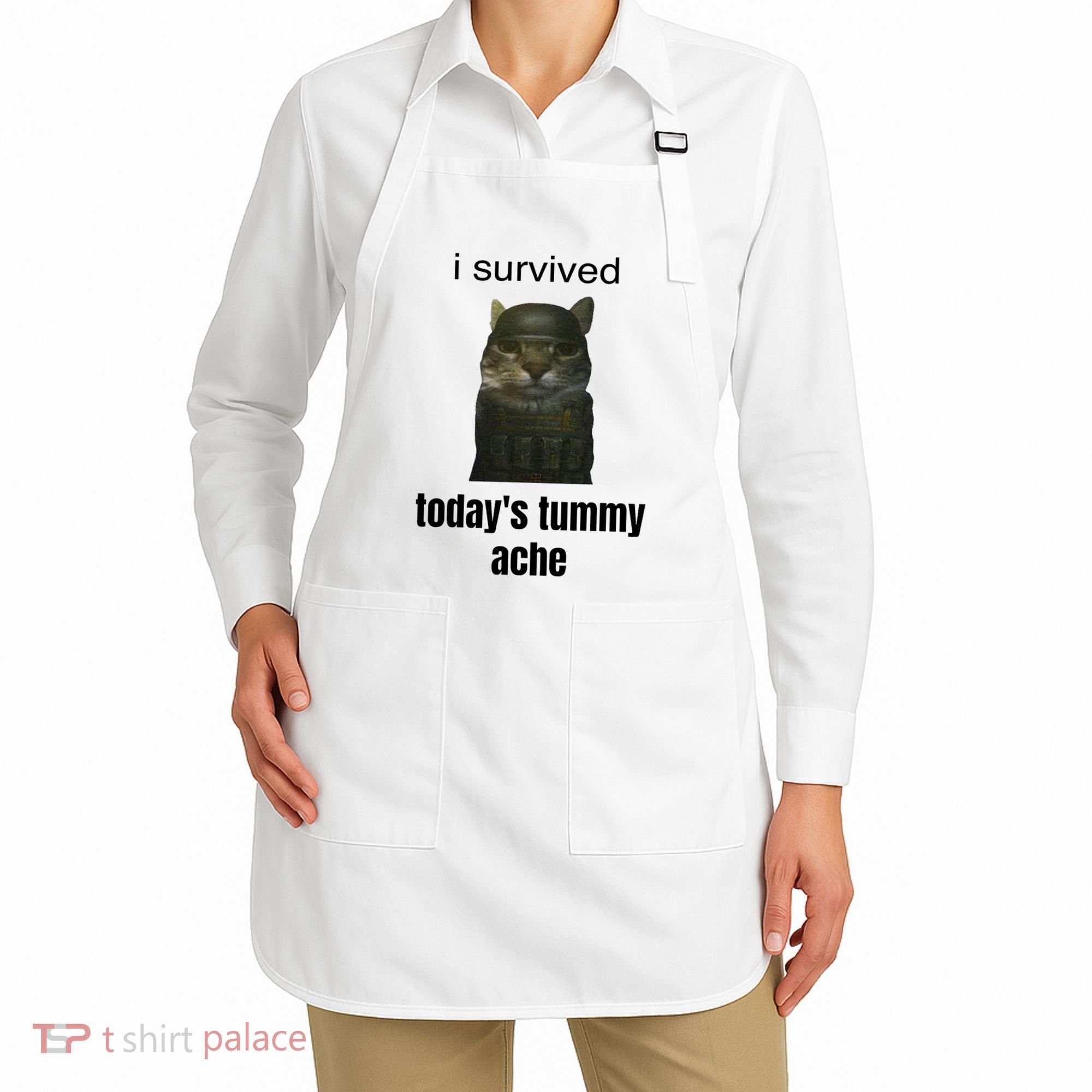 Funny I Survived TodayS Tummy Ache Apron