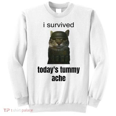 Funny I Survived TodayS Tummy Ache Sweatshirt