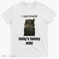 Funny I Survived TodayS Tummy Ache T-Shirt thumb 0