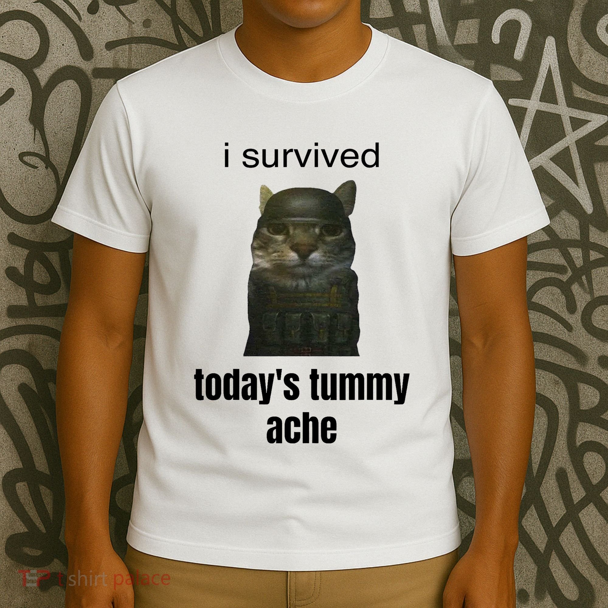 Funny I Survived TodayS Tummy Ache T-Shirt