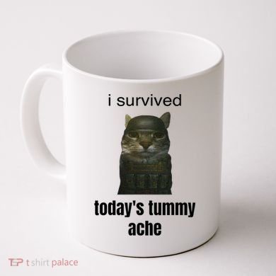 Funny I Survived TodayS Tummy Ache Coffee Mug