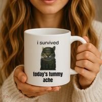Funny I Survived TodayS Tummy Ache Coffee Mug thumb 3