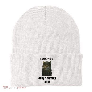 Funny I Survived TodayS Tummy Ache Beanie