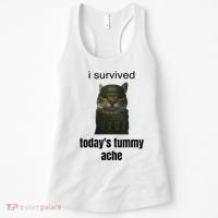 Funny I Survived TodayS Tummy Ache Women's Tank Top thumb 0