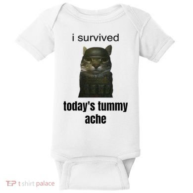 Funny I Survived TodayS Tummy Ache Baby Bodysuit