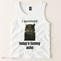 Funny I Survived TodayS Tummy Ache Tank Top thumb 2