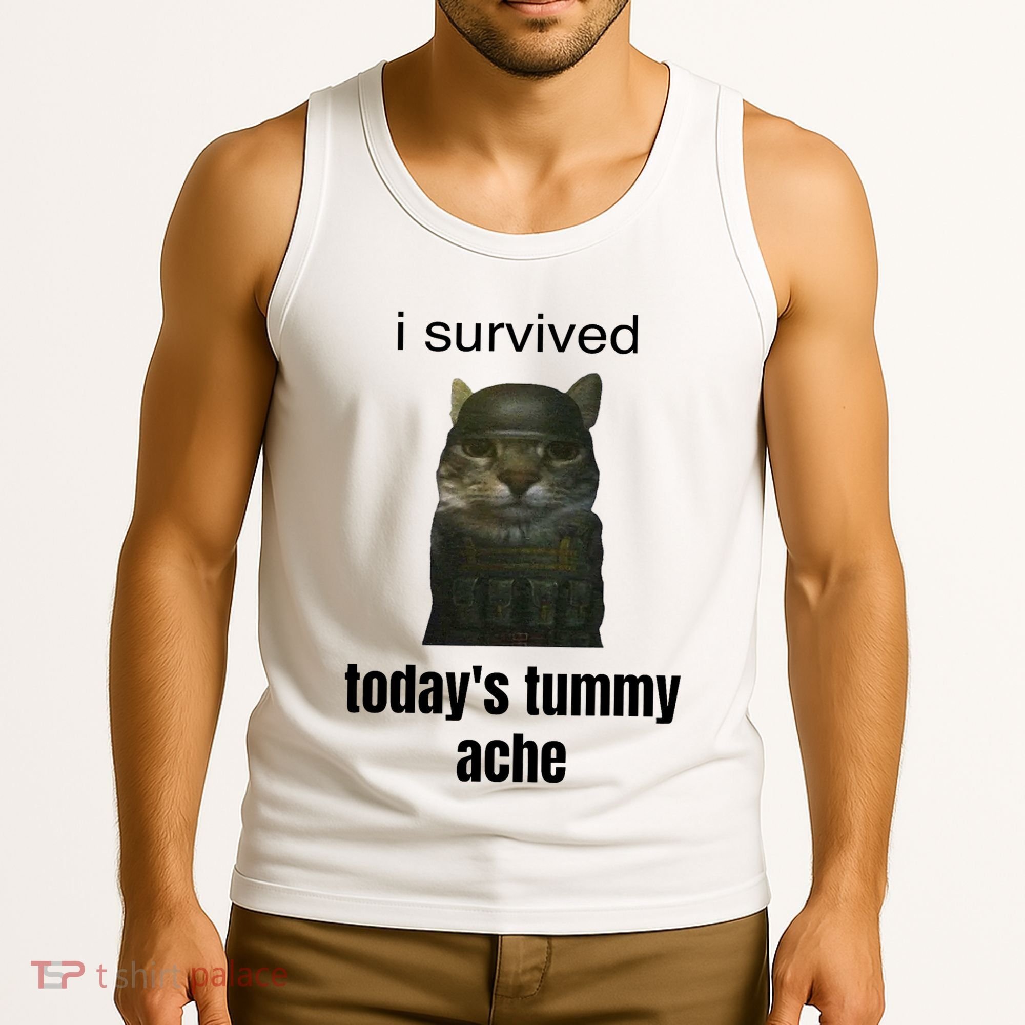 Funny I Survived TodayS Tummy Ache Tank Top