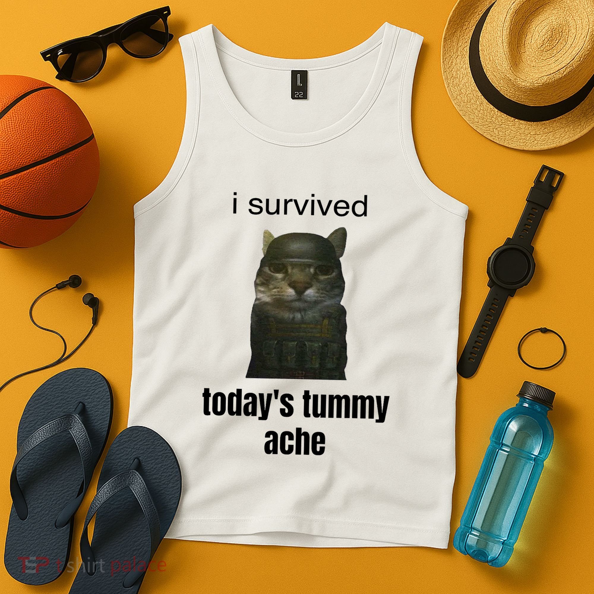 Funny I Survived TodayS Tummy Ache Tank Top