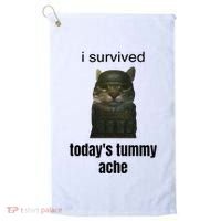 Funny I Survived TodayS Tummy Ache Golf Towel thumb 0