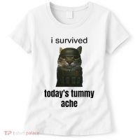 Funny I Survived TodayS Tummy Ache Women's T-Shirt thumb 0