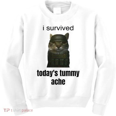 Funny I Survived TodayS Tummy Ache Kids Sweatshirt