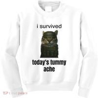 Funny I Survived TodayS Tummy Ache Kids Sweatshirt thumb 0