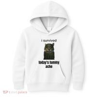 Funny I Survived TodayS Tummy Ache Kids Hoodie thumb 0