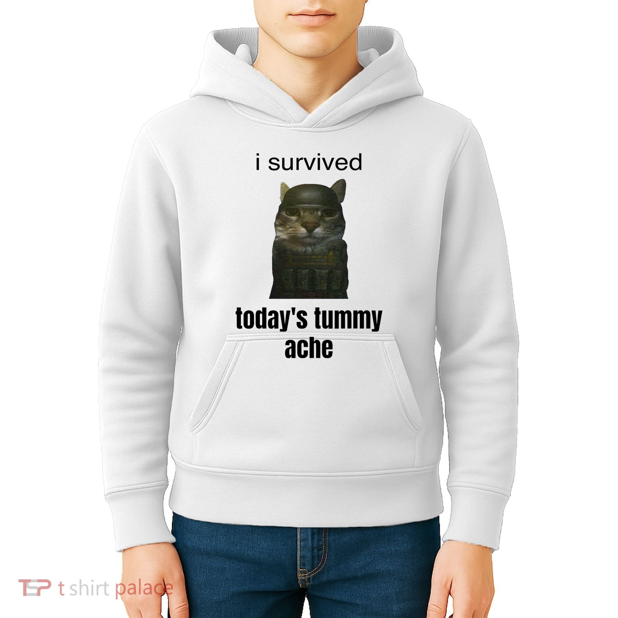 Funny I Survived TodayS Tummy Ache Kids Hoodie