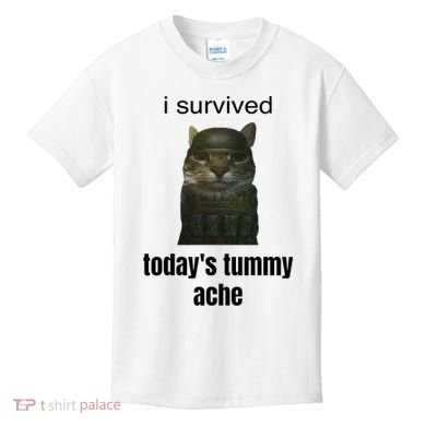 Funny I Survived TodayS Tummy Ache Kids T-Shirt